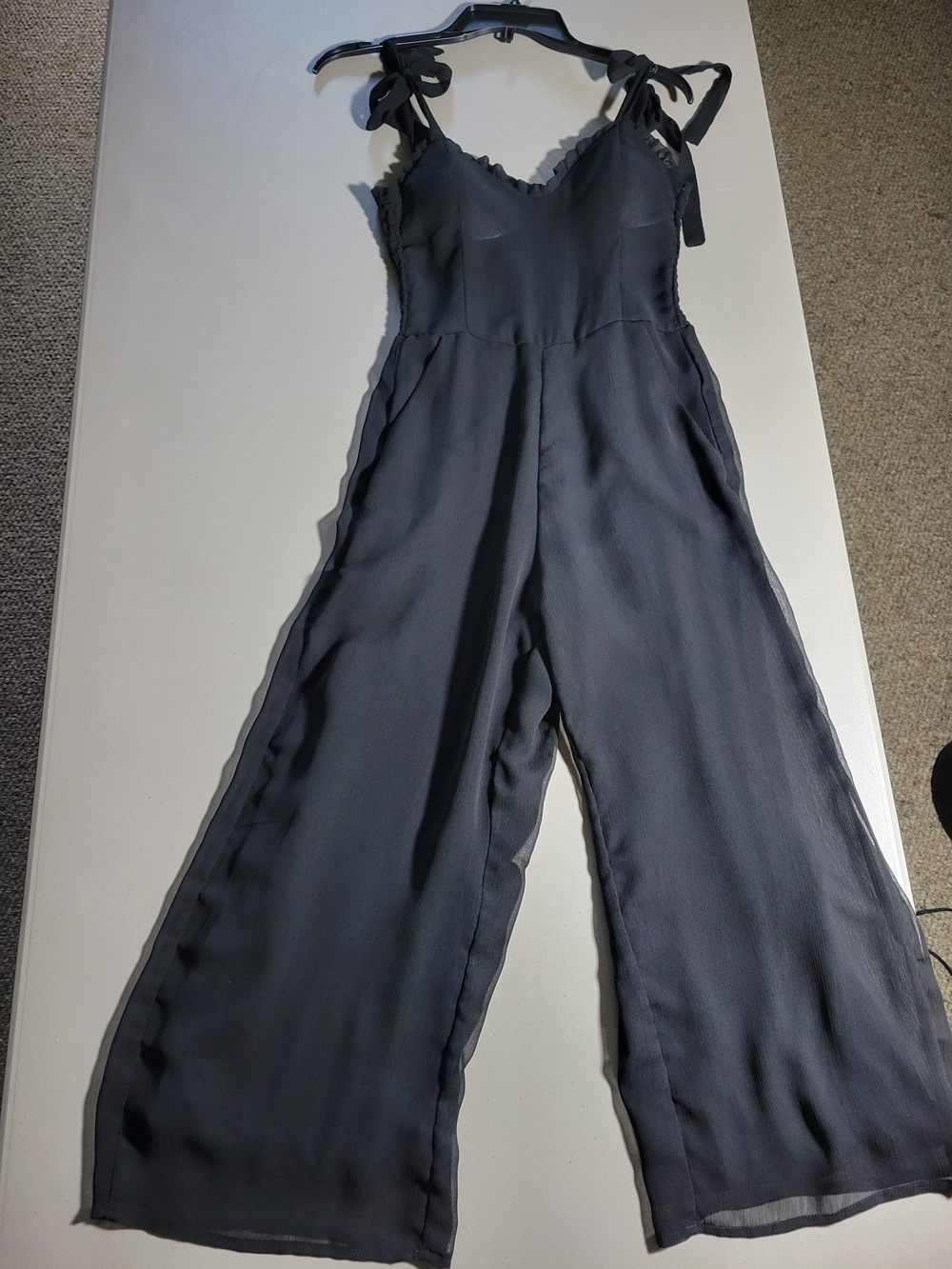 Sleeveless Tie-ShoulderWide leg palazzo pants Jumpsuit Boho Chic Resort Wear